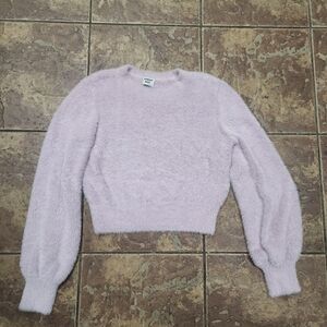 Like New Light Purple Sunday Best Fuzzy Cropped Pullover Sweater